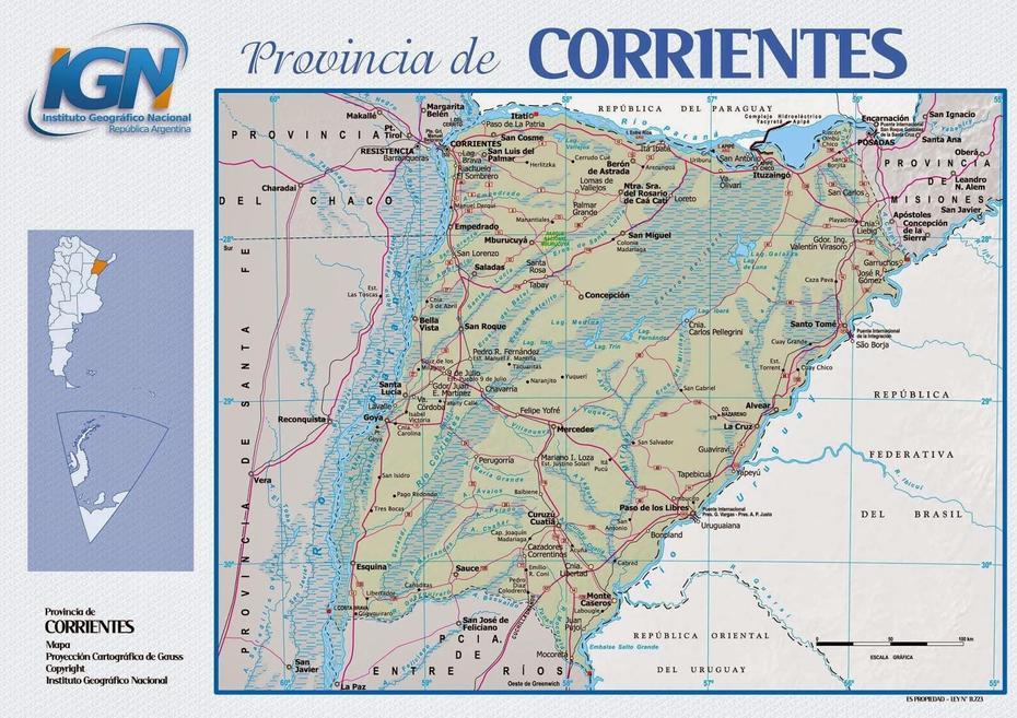 Mapa De Corrientes Provincia De Corrientes Argentina Map Geo Map …, Corrientes, Argentina, Argentina Provinces, Argentina Political