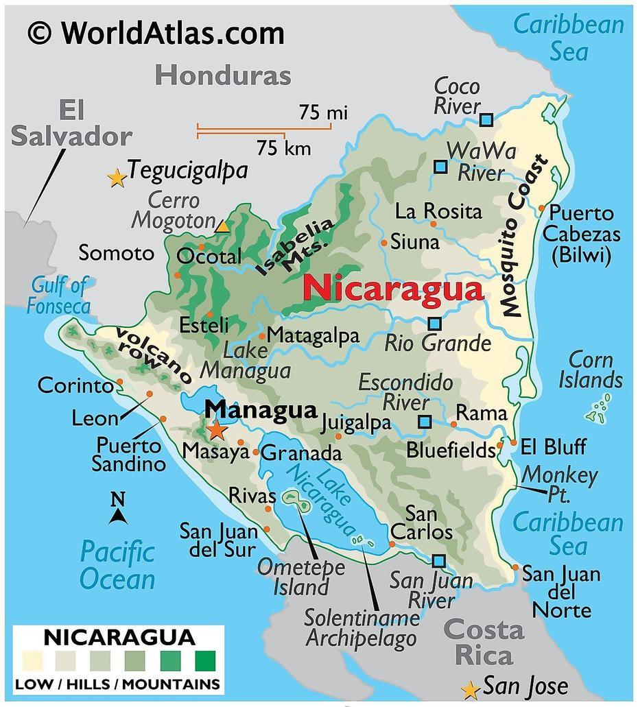 Nicaragua Maps & Facts – World Atlas, Mateare, Nicaragua, Nicaragua Central America, Nicaragua Country