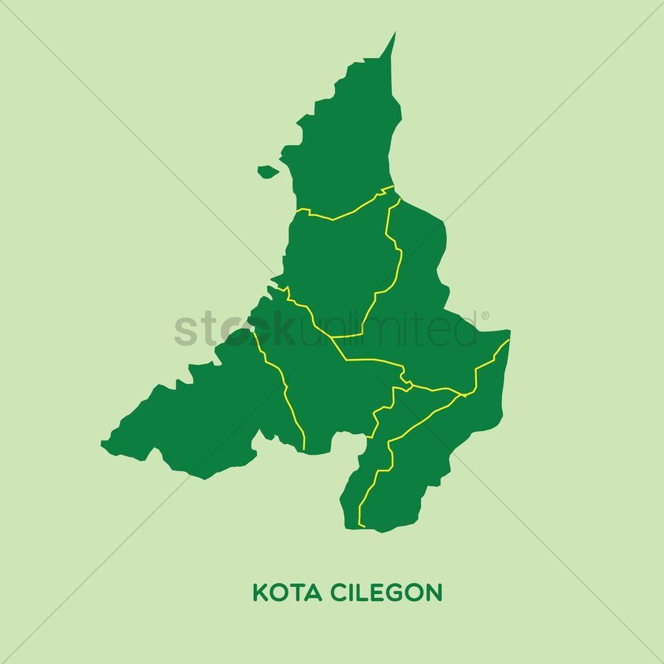 Peta Cilegon, Pulau  Sangiang, Vector Image, Cilegon, Indonesia