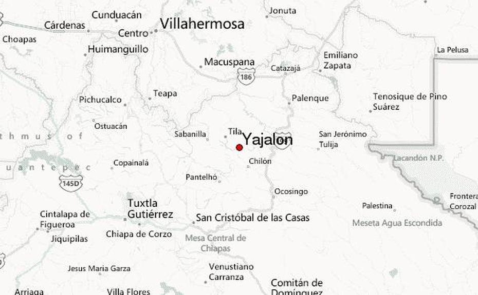 Spanish Mexico, Detailed  Mexico, Yajalon, Yajalón, Mexico