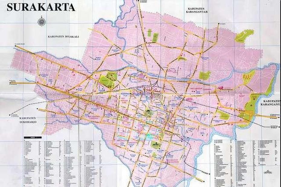 Surakarta Map And Surakarta Satellite Image, Surakarta, Indonesia, Batik Surakarta, Indonesia  Black And White