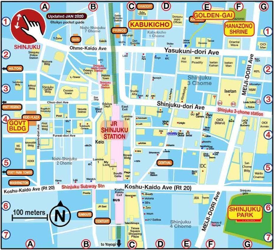 Tokyo Pocket Guide: Shinjuku Map In English For Things To Do And …, Shinjuku, Japan, Shinjuku Shopping, Tokyo Tourist