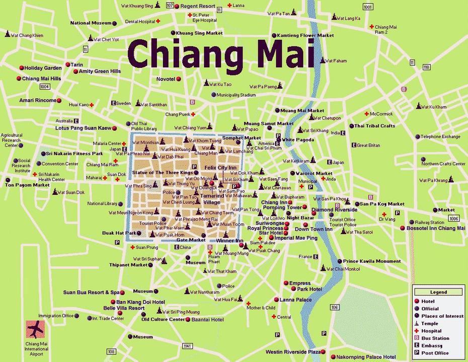 Tourist Map, Chiangmai, Thailand | Chiang Mai Thailand | Pinterest …, Chiang Mai, Thailand, Chiang Mai On, Chiang Mai Hotels