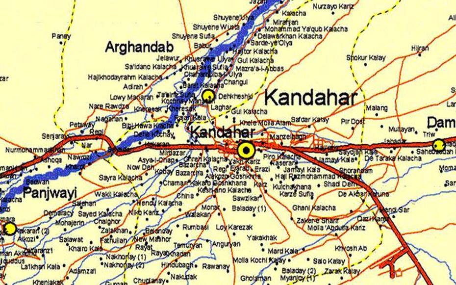 Afghanistan Elevation, Herat Afghanistan, Provincial , Kandahār, Afghanistan