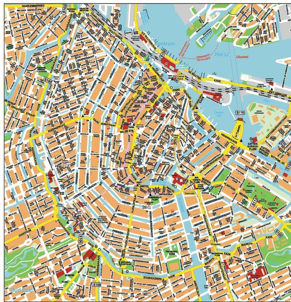 Amsterdam Map. | Mapa Turistico, Turistico, Amsterdam, Amsterdam, Netherlands, Netherlands City, Downtown Amsterdam