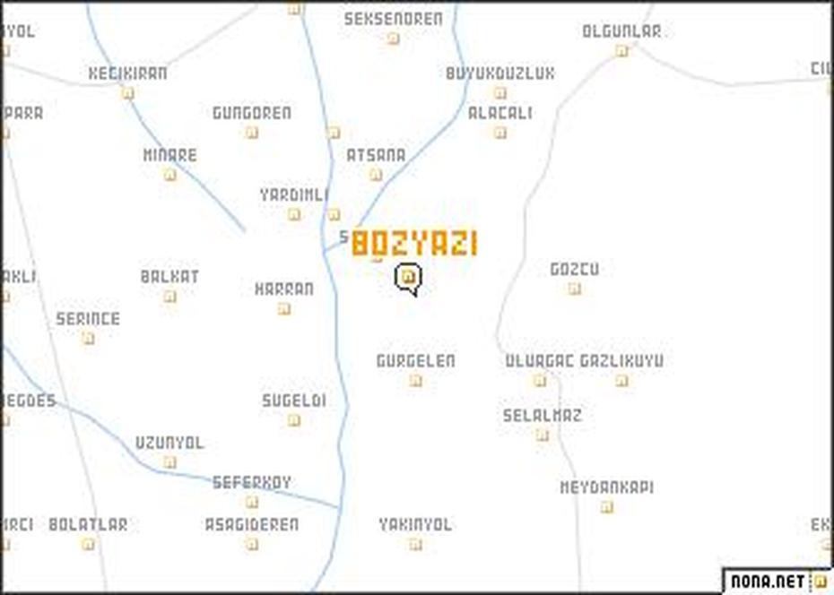 Bozyaz (Turkey) Map – Nona, Bozyazı, Turkey, Tourist  Of Turkey, Turkey On World