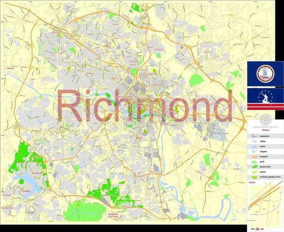 City Maps Of Richmond. United States Map. Personalized Map | Etsy, Richmond, United States, Richmond United, Virginia State