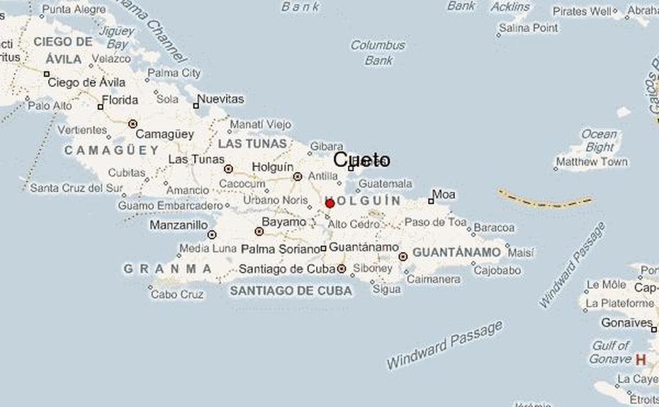 Cueto Location Guide, Cueto, Cuba, Detailed  Cuba, Simple Cuba