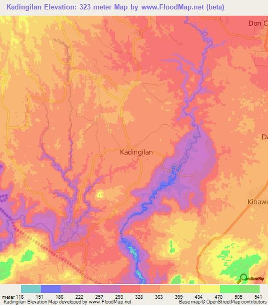 Elevation Of Kadingilan,Philippines Elevation Map, Topography, Contour, Kadingilan, Philippines, Philippine Islands, Philippine  High Resolution