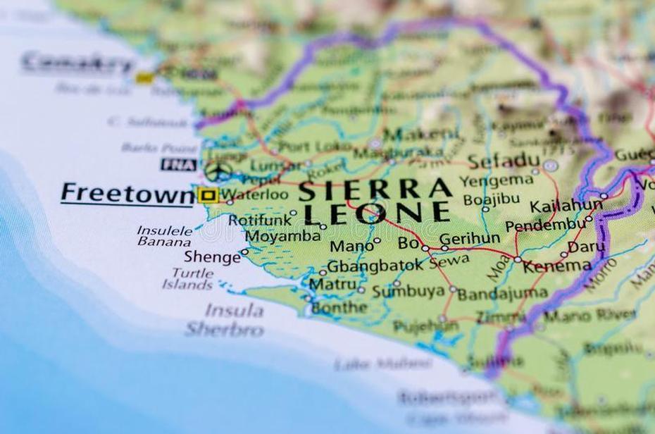 Freetown, Sierra Leone. Political Map Stock Photo – Image Of Magnifying …, Freetown, Sierra Leone, Sierra Leone Houses, Sierra Leone World