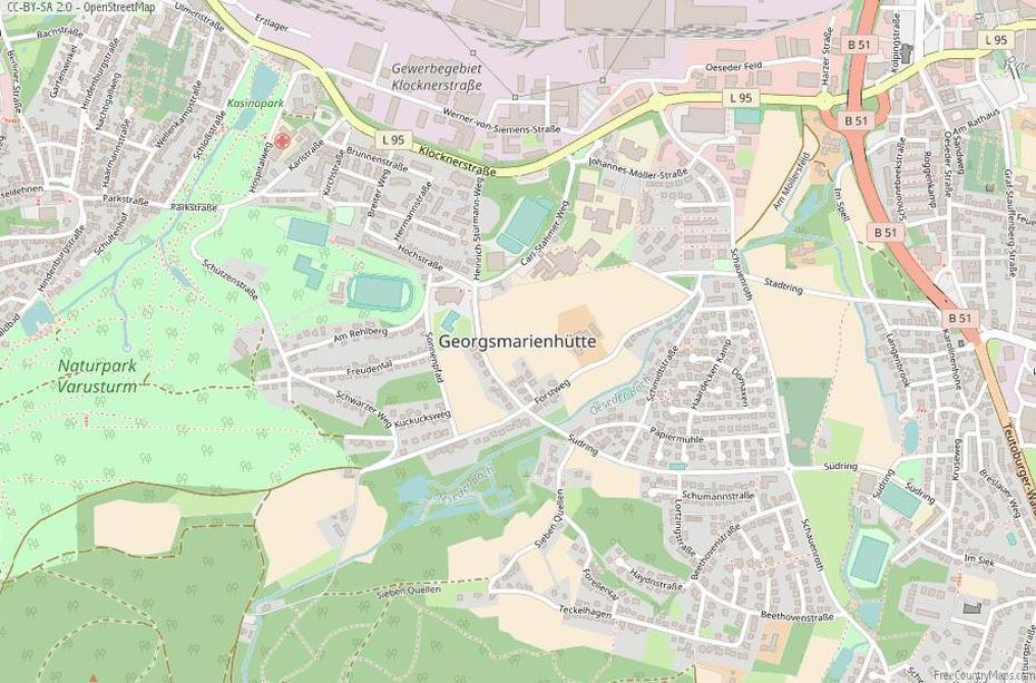 Georgsmarienhutte Map Germany Latitude & Longitude: Free Maps, Georgsmarienhütte, Germany, Kläranlage, Holzhausen