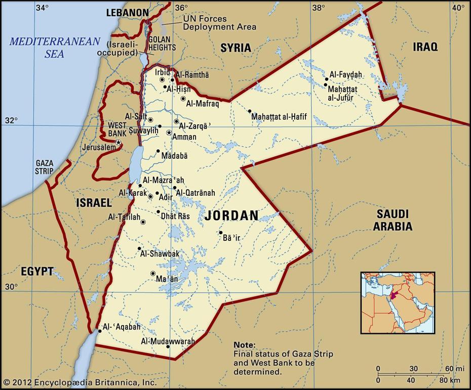 Jordan On Map – Jordan Map Map Of Jordan Annamap Com – Welcome To …, Al Ḩişn, Jordan, Al Hisn Fort, Dibba Al Hisn