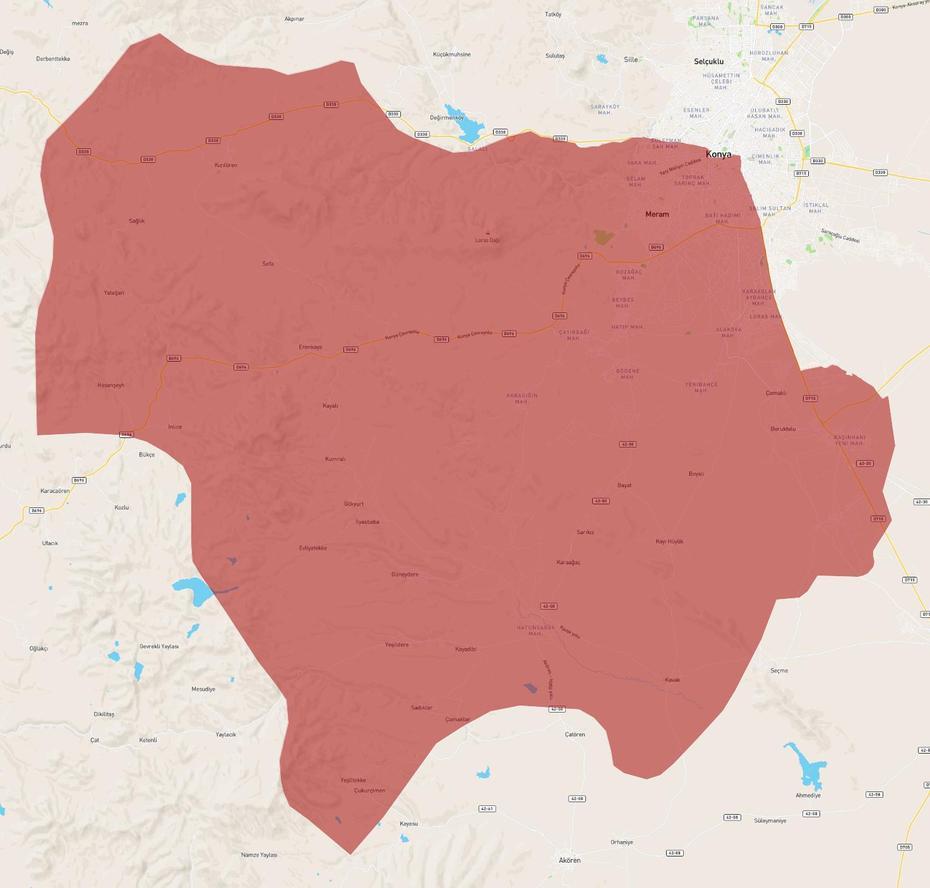 Konya Meram Haritalar – Atlasbig, Meram, Turkey, Meram Baglari, Rotterdam  West