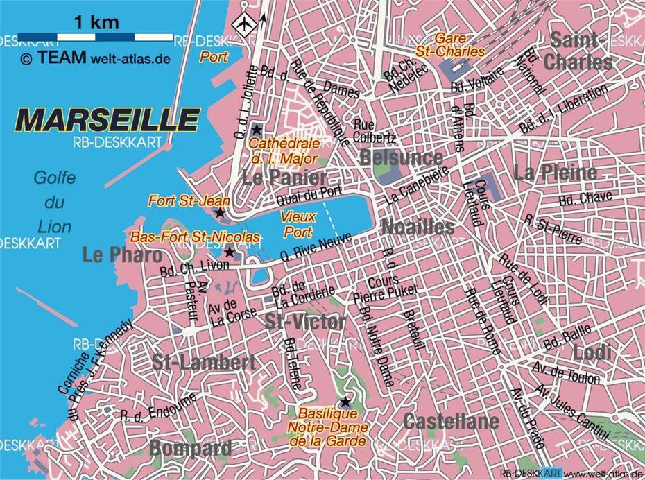 Map Of Marseille, France, Marseille, France, Paris France On, Marseille City