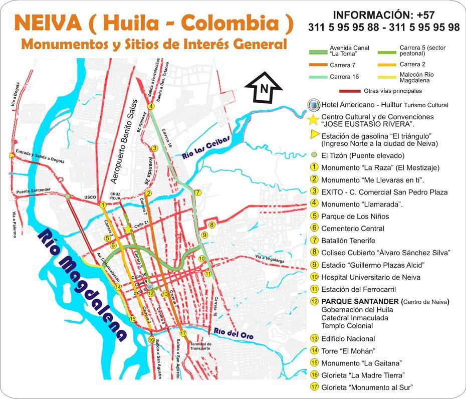 Neiva Colombia Mapa, Neiva, Colombia, Popayan Colombia, Barranquilla Colombia