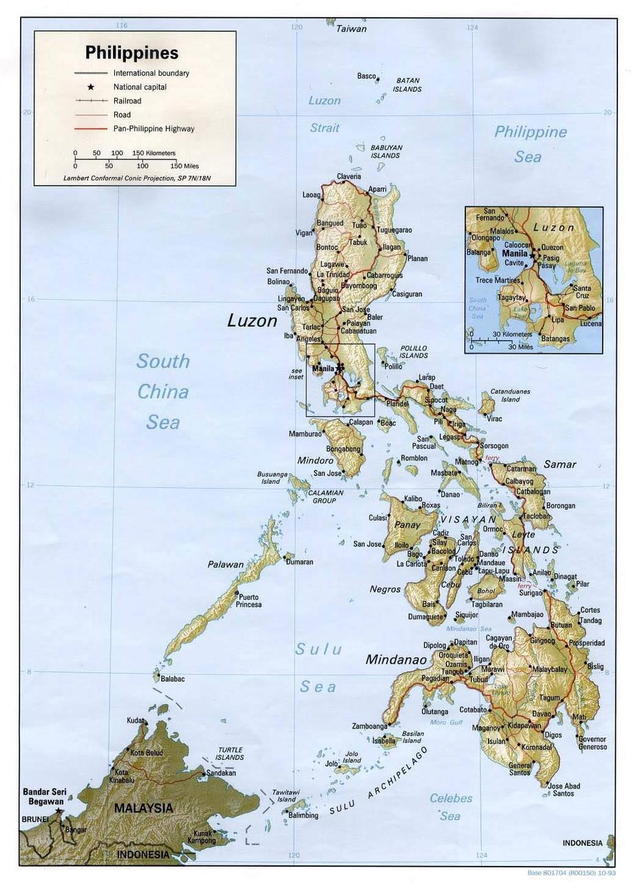 Physical Philippines Map – Mapsof, Lauaan, Philippines, Kalibo  Aklan, Boracay Philippines