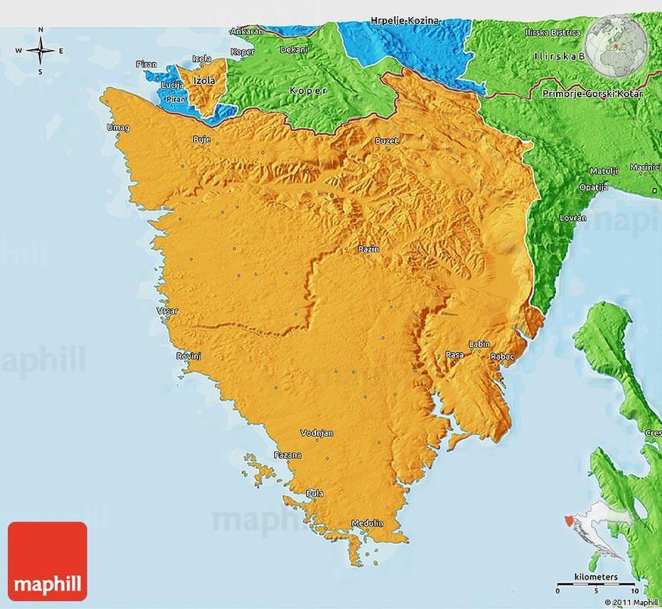 Political 3D Map Of Istra, Istra, Russia, Samara Russia, Istra Dome