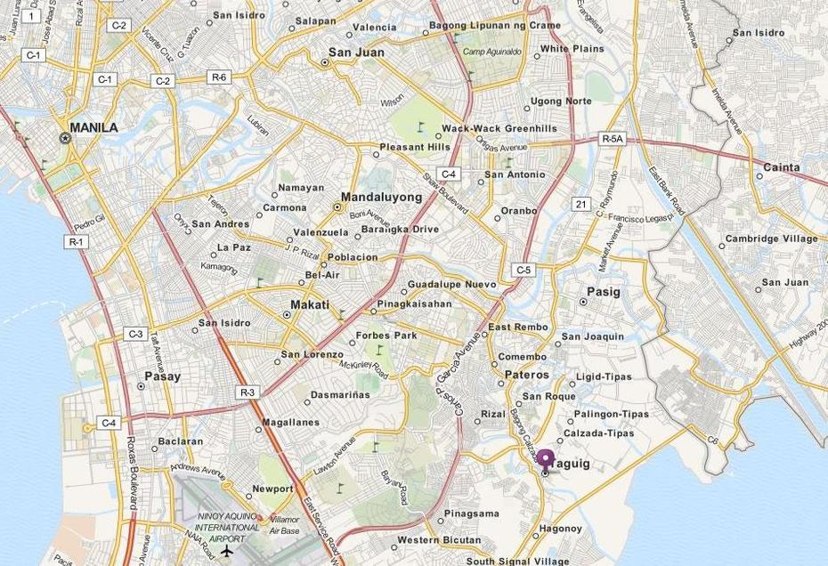 Taguig Map And Taguig Satellite Image, Taguig City, Philippines, Fort Bonifacio Taguig City, Taguig City Street