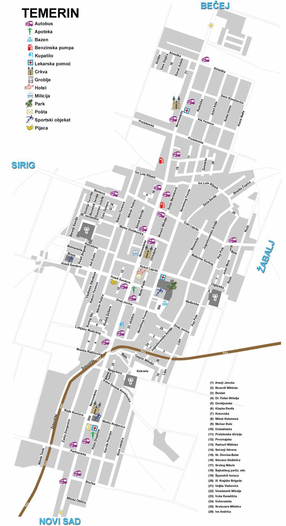 Temerin Map – Peacuteterreacuteve  Mappery, Temerin, Serbia, Novi Sad Serbia, Theacrine