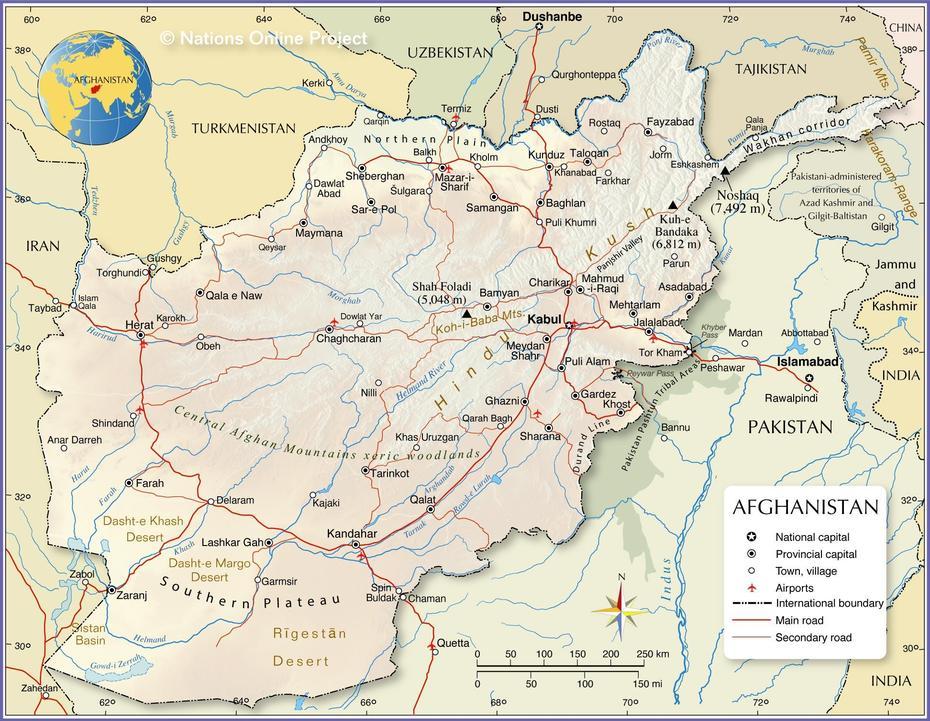 Afghanistan Country, Afghanistan Bases, Nations Online, Ḩukūmatī Baghrān, Afghanistan