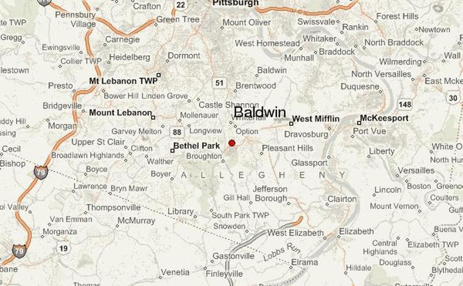 Baldwin, Pennsylvania Location Guide, Baldwin, United States, Showing United States, United States  Color