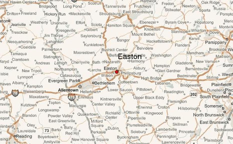 Easton Location Guide, Easton, United States, United States  Colored, United States  With Capitals Only