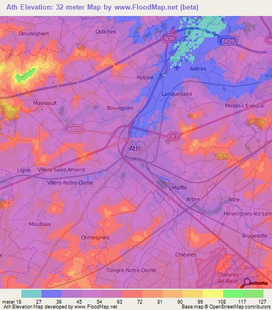 Elevation Of Ath,Belgium Elevation Map, Topography, Contour, Ath, Belgium, Belgium History, Belgium Capital