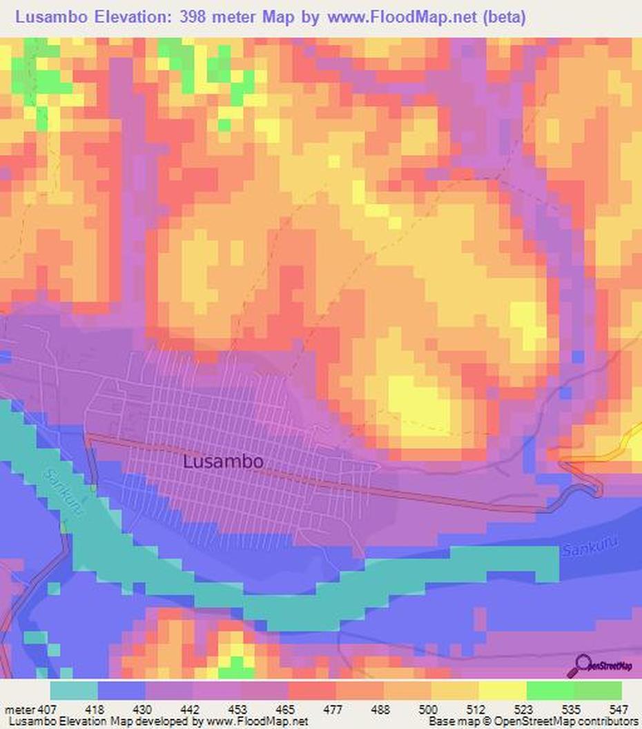 Elevation Of Lusambo,Congo (Kinshasa) Elevation Map, Topography, Contour, Luebo, Congo (Kinshasa), Rd Congo, Kinshasa Plan