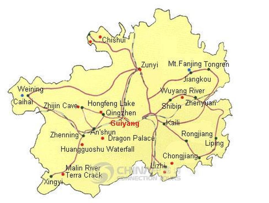 Guiyang Tourist Map, China Guiyang Tourist Map – Guiyang Travel Guide, Guiyang, China, Fujian China, Kunming China