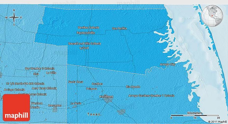 Political 3D Map Of Weslaco, Weslaco, United States, Downtown Weslaco Texas, Temple Tx