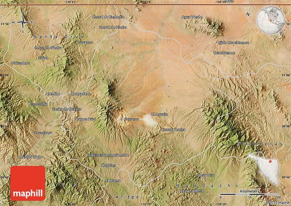 Satellite Map Of Cananea, Cananea, Mexico, Cananea Messico, Viva Mexico