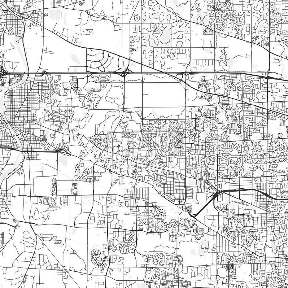 Streamwood, Illinois – Area Map – Light | Hebstreits Sketches | Area …, Streamwood, United States, Deerfield Il, Westmont