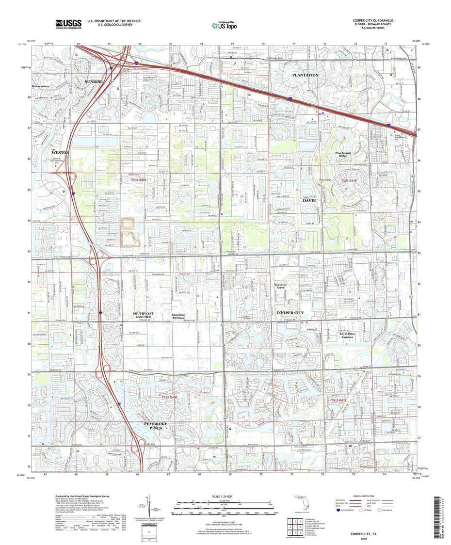 United States Counties, United States On World, City, Cooper City, United States