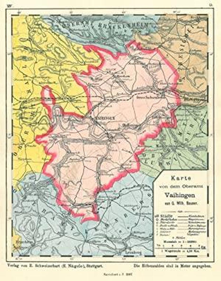 Vaihingen/Enz. – Karte. “Karte Von Dem Oberamt Vaihingen”.: Art / Print …, Vaihingen An Der Enz, Germany, Sportverein Vaihingen An Der Enz, Vaihingen Enz Fahrradladen