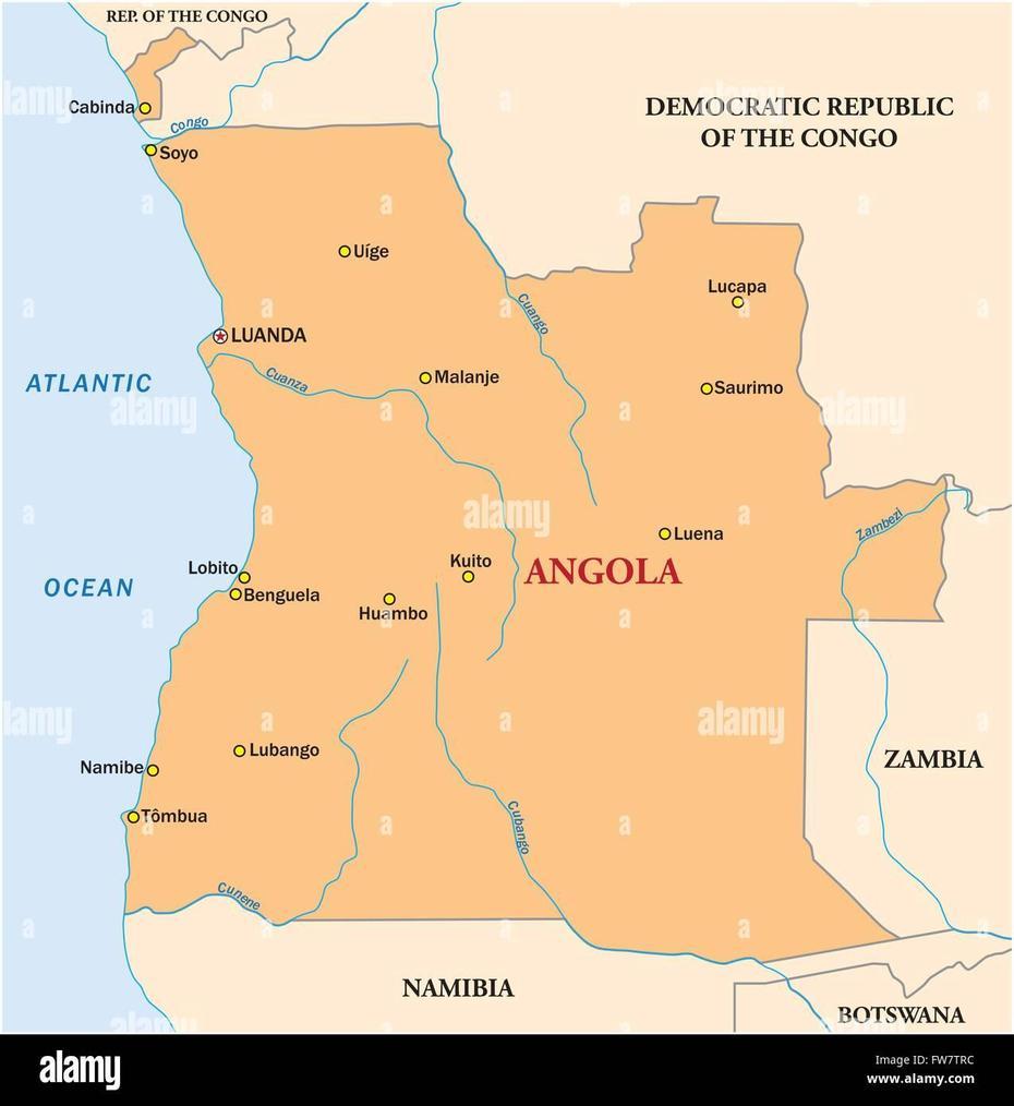 Angola Map – Detailed Map Angola And Capital City Luanda Vector Image …, Belas, Angola, Estoril Portugal, Nature Reserve