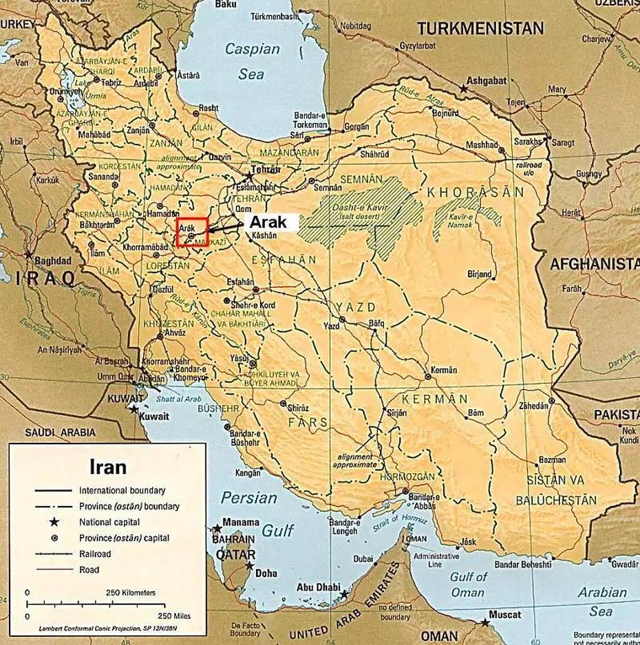 Arak – Iran Special Weapons Facilities, Arāk, Iran, Zanjan Iran, Iran Arak Reactor