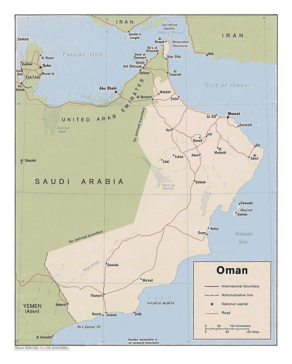 Detailed Political Map Of Oman With Roads And Major Cities – 1979 …, Ibrā’, Oman, Muttrah Oman, Oman Pics