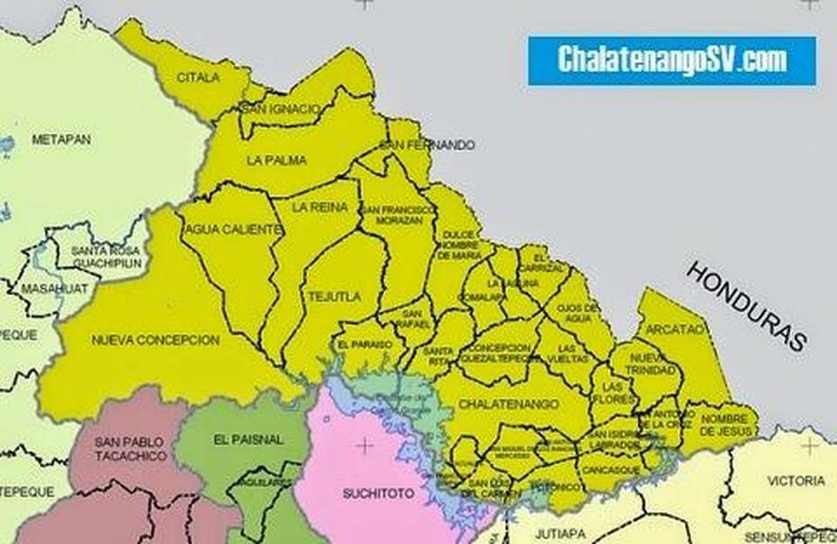 Extension Territorial De Los Municipios De Chalatenango – Chalatenangosv, Chalatenango, El Salvador, Ahuachapan El Salvador, Cerro E Ramon Chalatenango