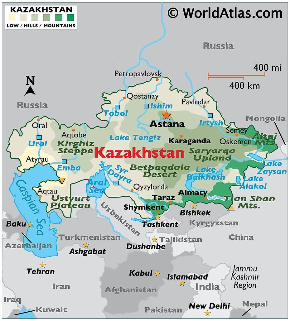 Kazakhstan Maps & Facts – World Atlas, Öskemen, Kazakhstan, Almaty  City, Kazakhstan Landmarks