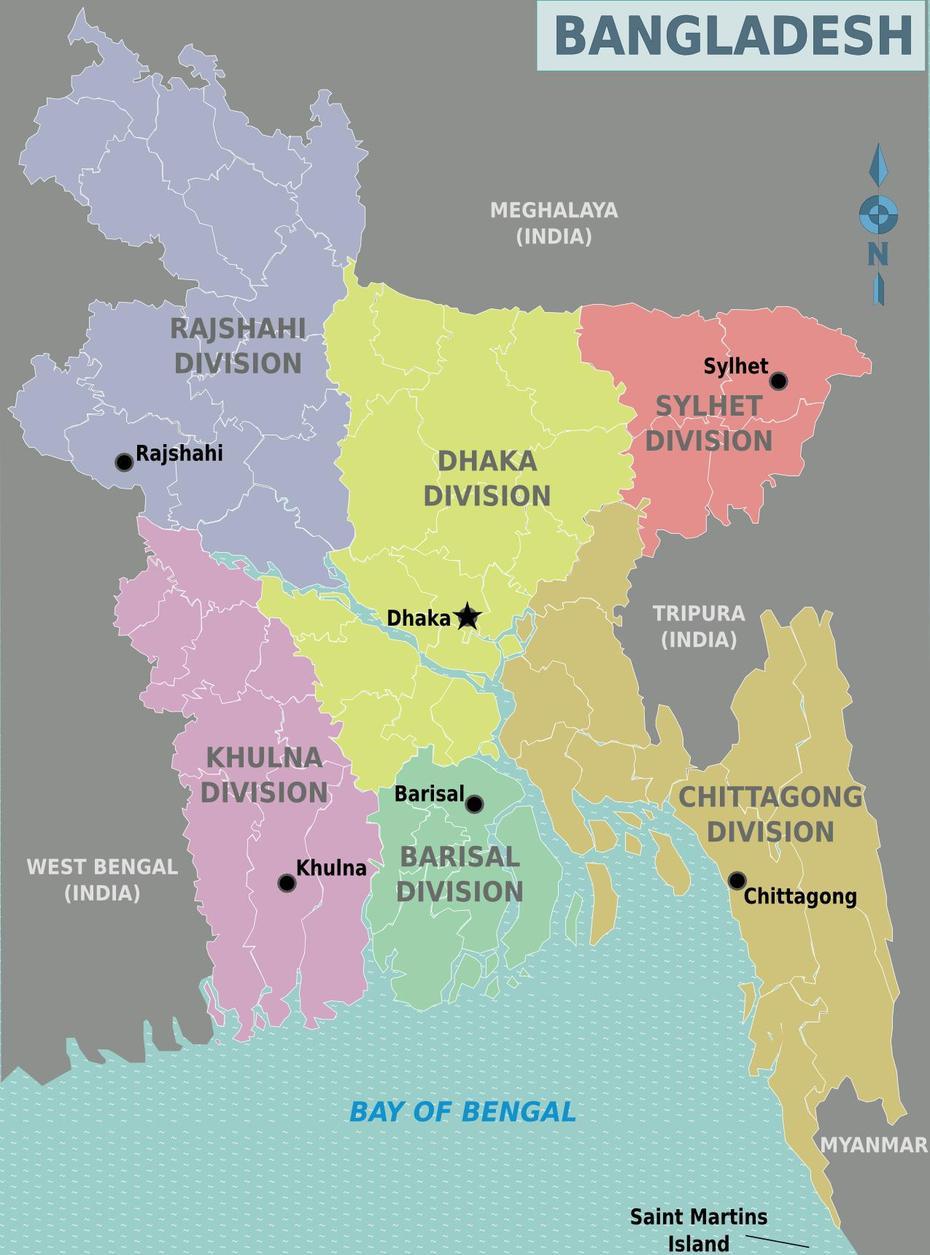 Map Of Bangladesh (Map Regions) : Worldofmaps – Online Maps And …, Dāganbhuiya, Bangladesh, Bangladesh Road, Bangladesh Outline