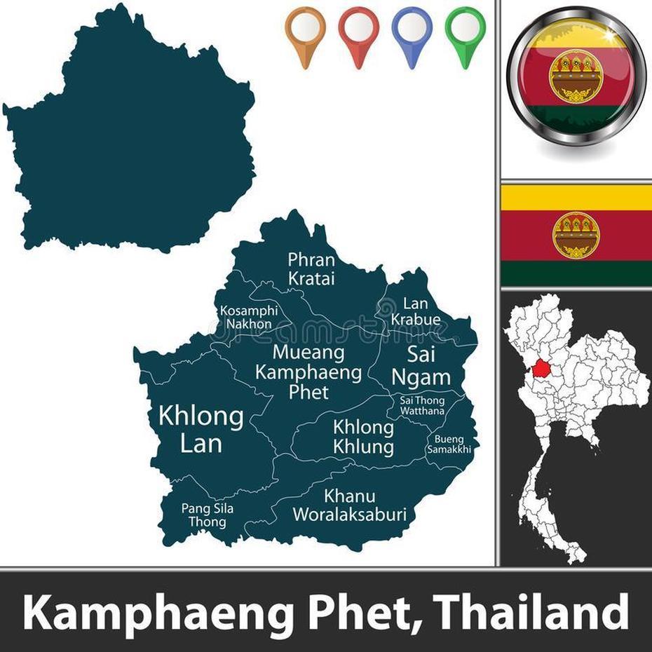 Map Of Kamphaeng Phet, Thailand Stock Vector – Illustration Of Krabue …, Kamphaeng Phet, Thailand, The Commons Thailand, Su Phan Buri Thailand