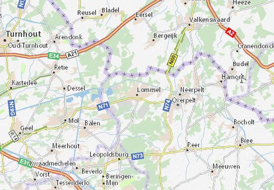 Michelin Lommel Map – Viamichelin, Lommel, Belgium, Center Parcs Belgium, Tongeren Belgium