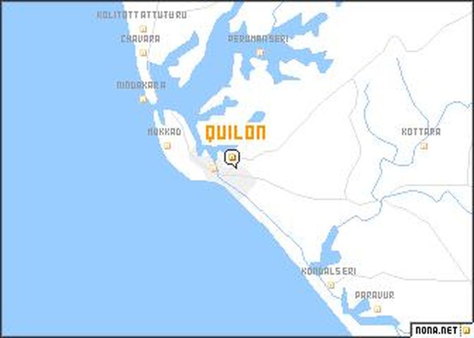 Quilon (India) Map – Nona, Quilon, India, Quilon On, Quilon Kerala