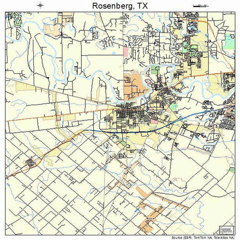 Rosenberg Texas Street Map 4863284, Rosenberg, United States, Rosenberg Tx 77471, Rosenberg Texas Streets