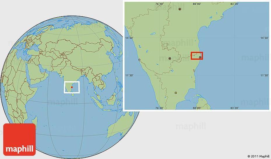 Savanna Style Location Map Of Ambattur, Ambattūr, India, Ambattūr, India