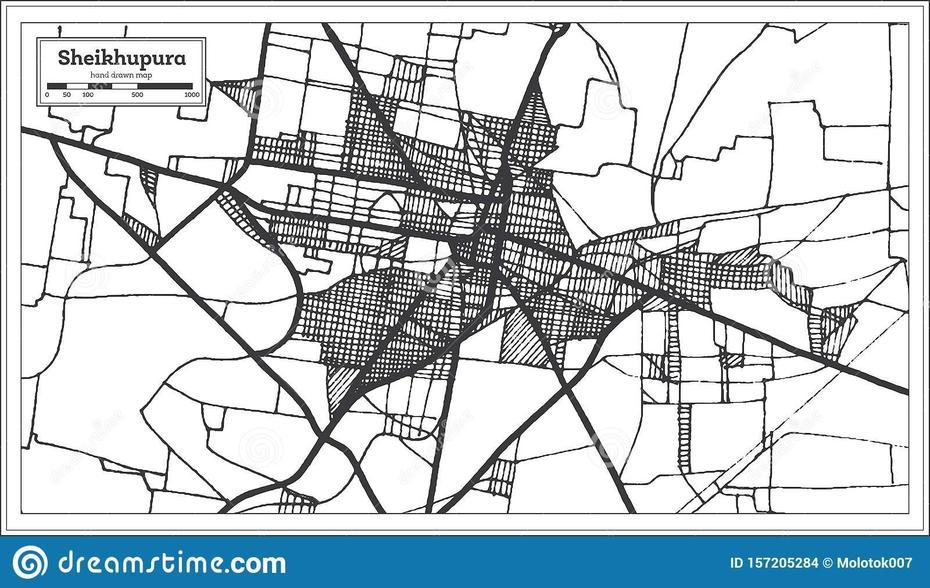 Sheikhupura Pakistan City Map In Black And White Color Stock Vector …, Shekhupura, Pakistan, Lahore Fort  Inside, Pakistan Zindabad