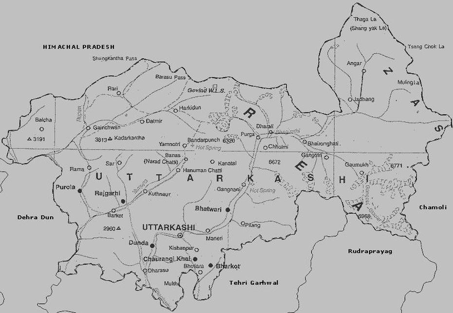 Uttarkashi Maps, Maps Of Uttarkashi, Political Map Of Uttarkashi, Road …, Uttarkāshi, India, Mussoorie India, Uttarakhand  Village