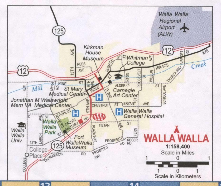 Walla Walla Map.Free Printable Highway Map Walla Walla City, Walla Walla, United States, Walla Walla Area, Walla Walla Valley