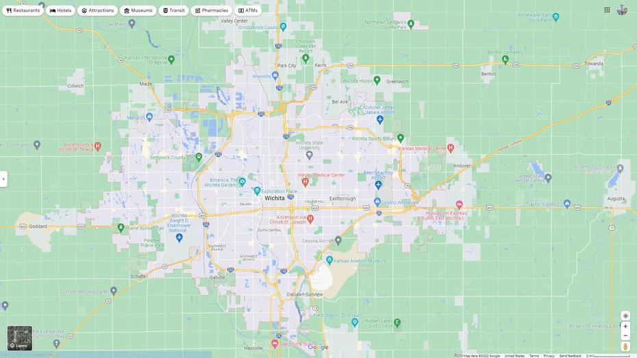 Wichita, Kansas Map, Wichita, United States, Yale Campus, Street  Of Wichita Ks