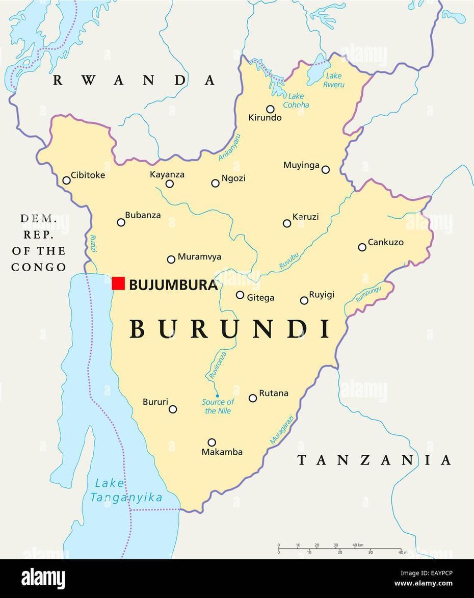 Carte Du Burundi, Bujumbura Houses, Political , Bujumbura, Burundi